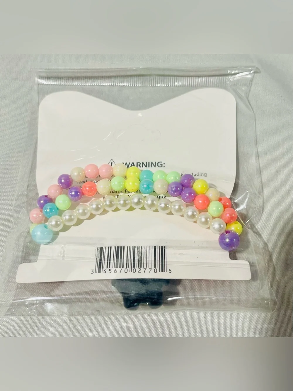 Kids Beaded Charm Bracelet Set - Pastel Multicolor